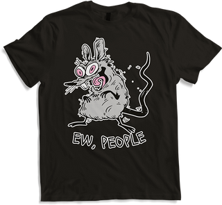 Produktbild von T-Shirt Funny Ew People Rat Crazy Fancy Rat Spruch Haustier Ratte