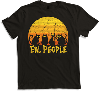 Produktbild von T-Shirt Funny Kitten Ew People Spruch Katzen Ärgern von Menschen