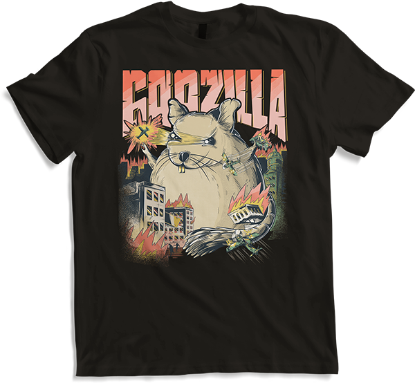 Produktbild von T-Shirt GOOZILLA | Lustiger Degu Spruch | Octodon Degus Zubehör
