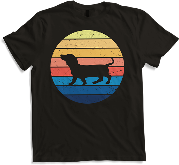 Produktbild von T-Shirt Geschenk für Dackelbesitzer | Vintage Dackel | Retro Teckel