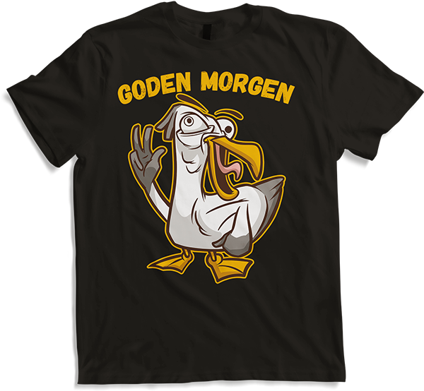 Produktbild von T-Shirt Goden morgen Möwe Nordsee Ostsee Friesland Plattdeutsch