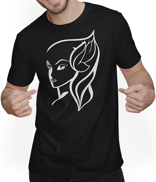 Produktbild von T-Shirt mit Mann Gothic Girl Dark Fairytale Goth Okult Frauen Batcave
