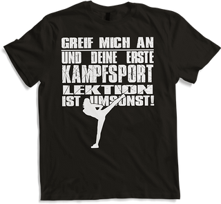 Produktbild von T-Shirt Greif mich an und Deine erste Kampfsportlektion ist umsonst!