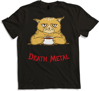 Produktbild von T-Shirt Grindcore Spruch Horror Katze Metalhead Heavy Metal