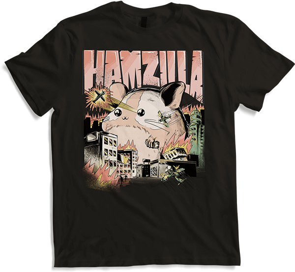 Produktbild von T-Shirt HAMZILLA Zwerghamster, syrischer goldener Roborovski Campbell's