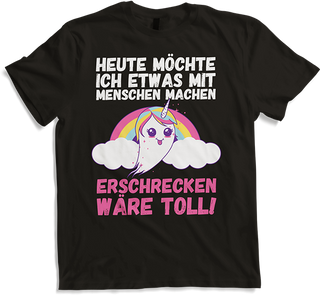 Produktbild von T-Shirt Heute möchte ich gerne was mit Menschen machen Halloween