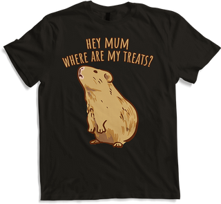 Produktbild von T-Shirt Hey Mum Where Are My Treats? Lustiges Meerschweinchen-Spruch für Mädchen