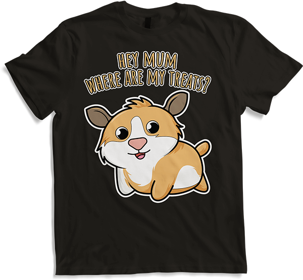 Produktbild von T-Shirt Hey Mum Where Are My Treats? Lustiges Meerschweinchen-Spruch für Mädchen