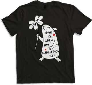 Produktbild von T-Shirt Home Is Where My Guinea Pigs Are Funny Meerschweinchen Spruch