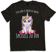 Produktbild von T-Shirt Ich liebe es NEIN zu sagen Frecher Mädchen Spruch Einhorn