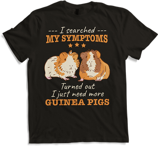 Produktbild von T-Shirt Ich suchte meine Symptome heraus, dass nur mehr Meerschweinchen benötigt werden
