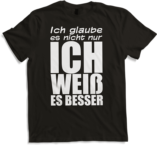 Produktbild von T-Shirt Ich weiß es besser Frecher Teenager Spruch Mädchen Jungen