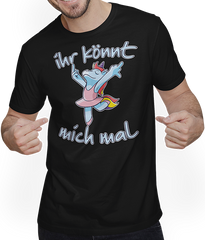 Produktbild von T-Shirt mit Mann Ihr könnt mich mal Einhorn Frecher Spruch Teenager Mädchen