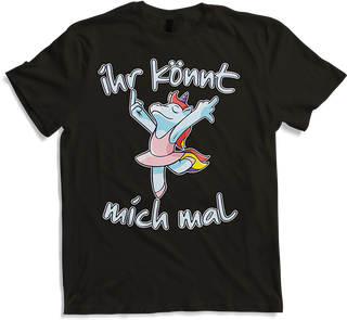Produktbild von T-Shirt Ihr könnt mich mal Einhorn Frecher Spruch Teenager Mädchen