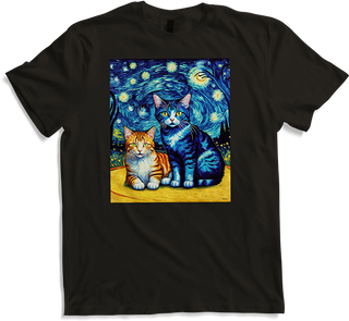Produktbild von T-Shirt Impressionistische Katze Impressionismus Katzen Malerei Katze Kunstwerk