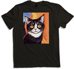 Produktbild von T-Shirt Impressionistische lustige Katze schreiende Impressionismus Katzen