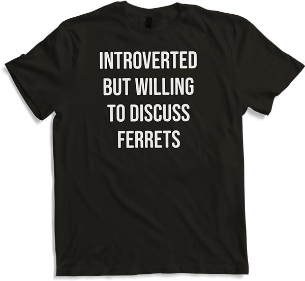 Produktbild von T-Shirt Introverted But Will To Discuss Frettchen Spruch