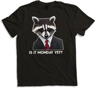 Produktbild von T-Shirt Ist denn schon Montag Sprüche Arbeit Spruch Büro Waschbär