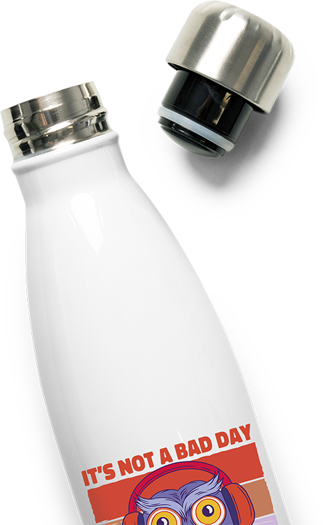 Produktbild vom Oberteil der Thermoflasche It's Not A Bad Day If You Can Game Eule Zocker Gamer Spruch