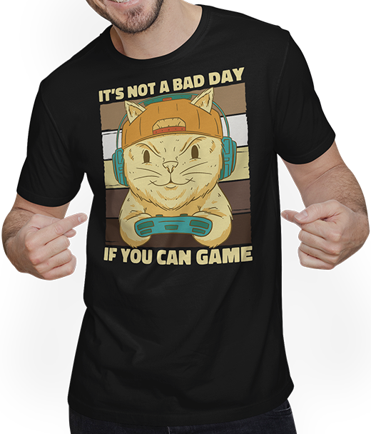 Produktbild von T-Shirt mit Mann It's Not A Bad Day If You Can Game Geek Nerd Gamer Spruch