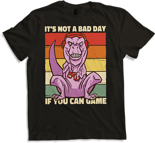 Produktbild von T-Shirt It's Not A Bad Day If You Can Game T-Rex Zocker Gamer Spruch