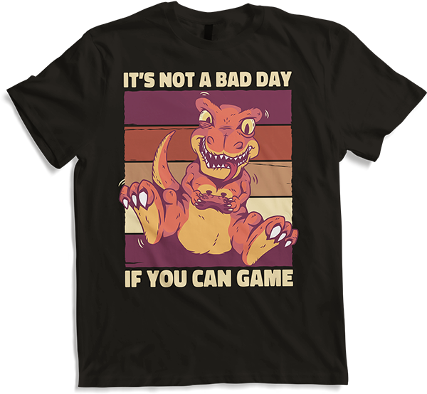 Produktbild von T-Shirt It's Not A Bad Day If You Can Game T-Rex Zocker Gamer Spruch