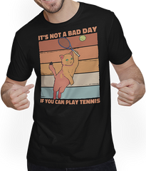 Produktbild von T-Shirt mit Mann It's Not A Bad Day If You Can Play Tennis Spruch Mädchen