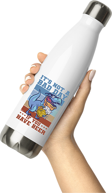 Produktbild von Thermosflasche von Hand gehalten It's Not A Bad Day If You Have Beer Spruch Drinker Pub Pub