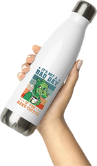 Produktbild von Thermosflasche von Hand gehalten It's Not A Bad Day If You Have Coffee Spruch Dinosaurier