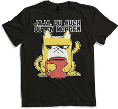 Produktbild von T-Shirt Jaja, Du auch Guten Morgen Morgenmuffel Mies Gelaunte Katze