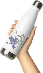 Produktbild von Thermosflasche von Hand gehalten Jaja Einhorn | Cooler lustiger Spruch | Furz und Regenbogen