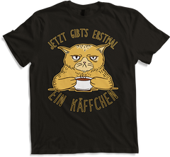 Produktbild von T-Shirt Jetzt gibt's erstmal ein Käffchen Katze Kaffee Sprüche