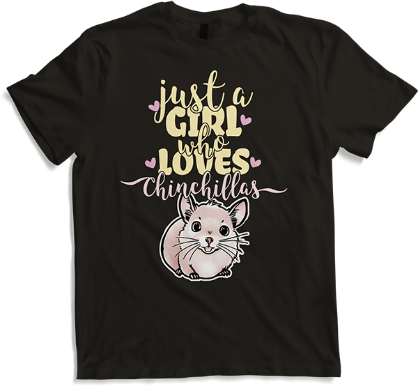 Produktbild von T-Shirt Just A Girl Who Loves Chinchilla-Spruch