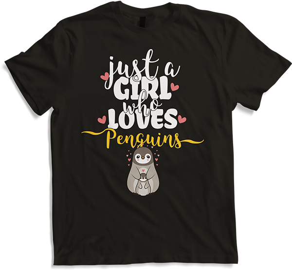 Produktbild von T-Shirt Just A Girl Who Loves Penguins | Sprüche Pinguin