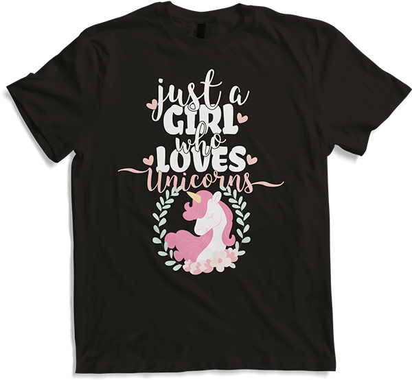 Produktbild von T-Shirt Just A Girl Who Loves Unicorns | Lustiger Einhornspruch