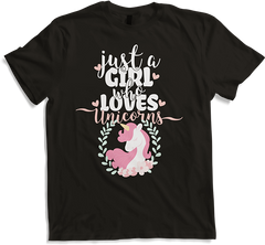 Produktbild von T-Shirt Just A Girl Who Loves Unicorns | Lustiger Einhornspruch