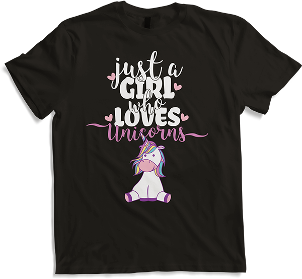 Produktbild von T-Shirt Just A Girl Who Loves Unicorns | Lustiges Einhorn | Mädchen