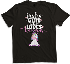 Produktbild von T-Shirt Just A Girl Who Loves Unicorns | Lustiges Einhorn | Mädchen