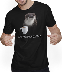 Produktbild von T-Shirt mit Mann Just Anotter Coffee Lover Funny Otter Spruch