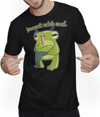 Produktbild von T-Shirt mit Mann Kannst mich mal Frosch Zunge raus Frecher Spruch Teenager