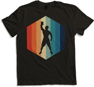 Produktbild von T-Shirt Kettlebell Workout | Hexagon Vintage & Retro | Gewichtheben