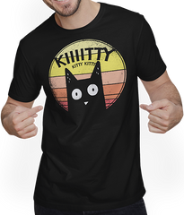 Produktbild von T-Shirt mit Mann Kiiiitty Kitty Kitty Sarkastischer Ironischer Katzen Spruch