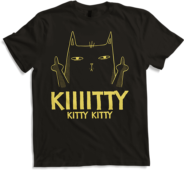 Produktbild von T-Shirt Kiiiitty Kitty Kitty Sarkastischer Ironischer Katzen Spruch