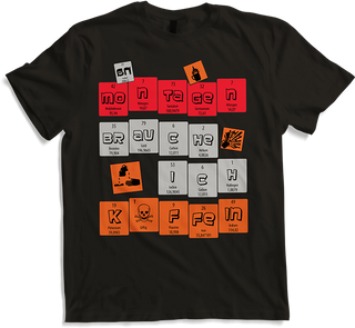 Produktbild von T-Shirt Koffein Periodensystem der Elemente Kaffee Spruch PSE Chemie