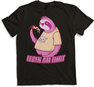 Produktbild von T-Shirt Leben am Limit lustiger Faultier Sprüche für Mädchen & Jungs