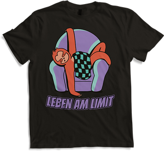 Produktbild von T-Shirt Leben am Limit lustiger Faultier Sprüche für Mädchen & Jungs
