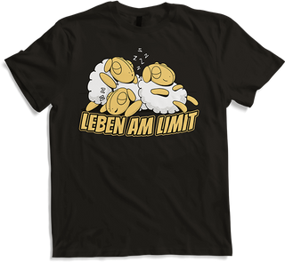 Produktbild von T-Shirt Leben am Limit lustiger Schaf Spruch für Mädchen & Jungs