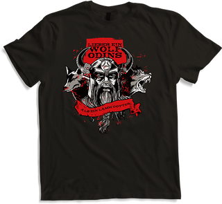 Produktbild von T-Shirt Lieber ein Wolf Odins als ein Lamm Gottes Odin Wotan Thor