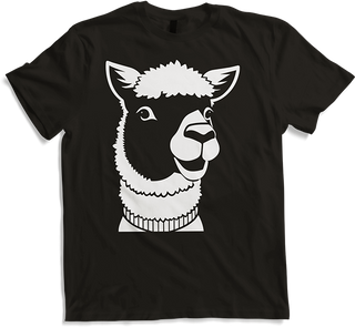 Produktbild von T-Shirt Lustige Alpaka-Silhouette freche lustige Alpakas