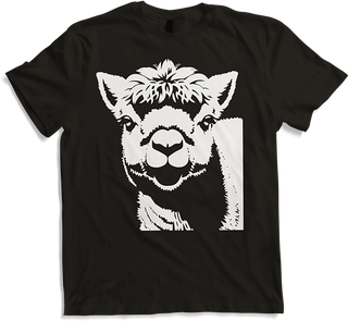 Produktbild von T-Shirt Lustige Alpaka-Silhouette freche lustige Alpakas